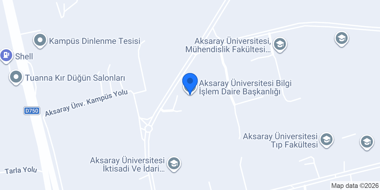 Aksaray Üniversitesi Bilgi İşlem Daire Başkanlığı konumu