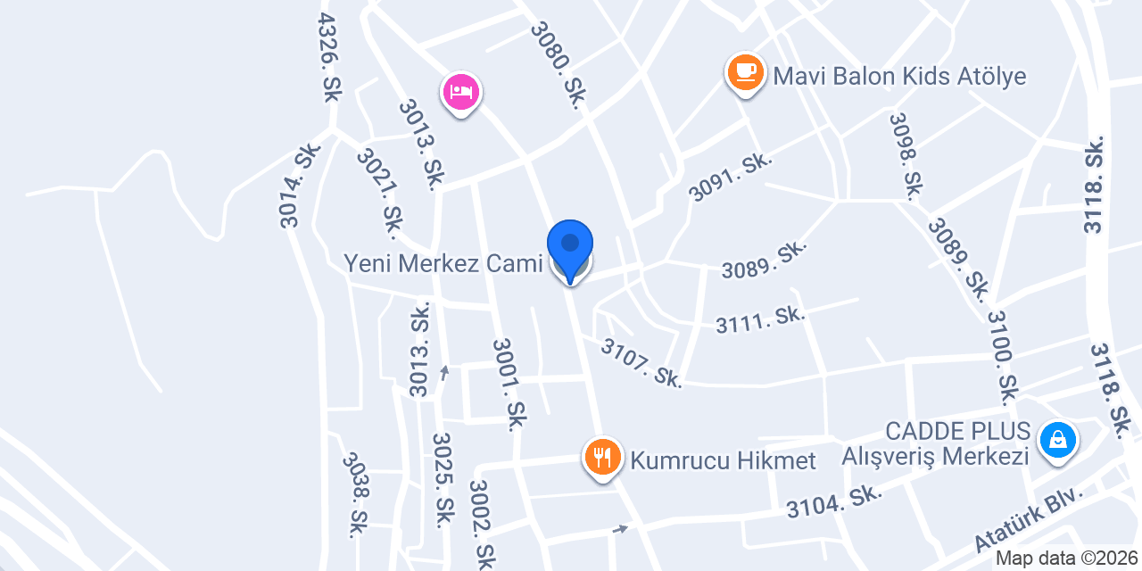 Yeni Merkez Cami konumu