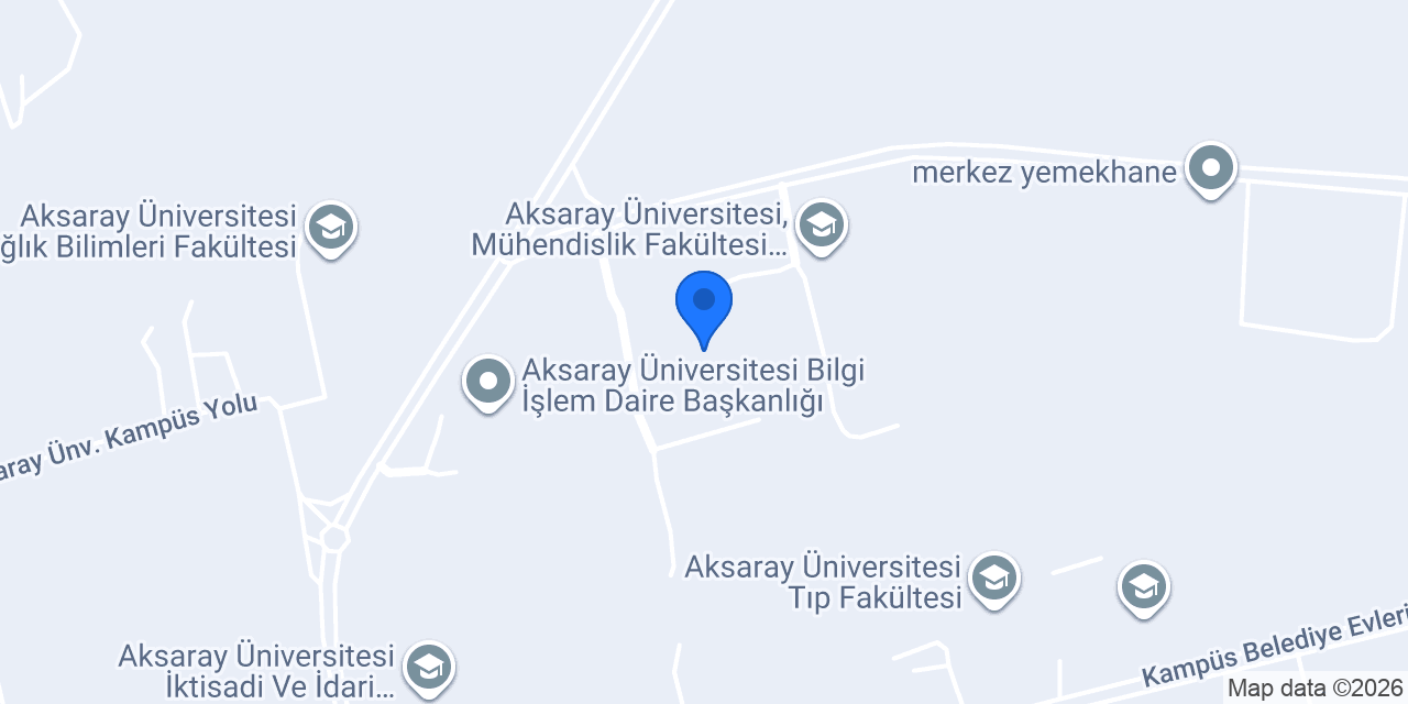 Aksaray Üniversitesi Yeni Rektörlük Binası konumu