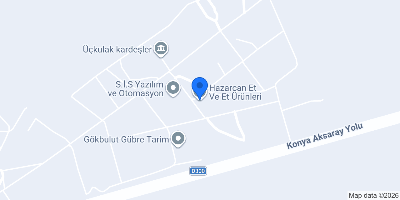 Hazarcan Et Ve Et Ürünleri konumu