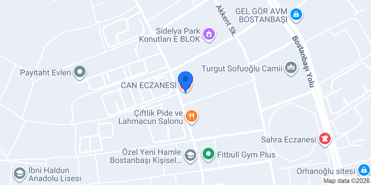 CAN ECZANESİ konumu