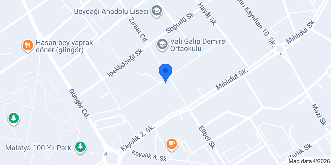 Malatya Çelik Yapı konumu