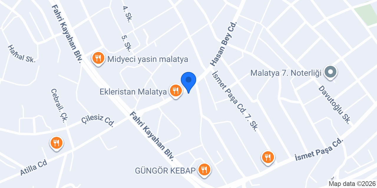 Malatya Mars Veteriner Kliniği konumu