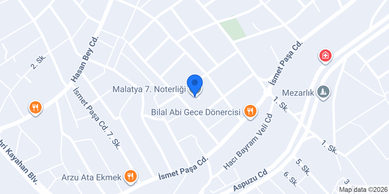 Malatya 7. Noterliği konumu