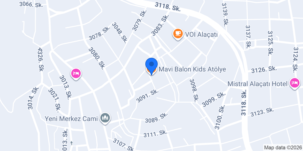 Mavi Balon Kids Atölye konumu