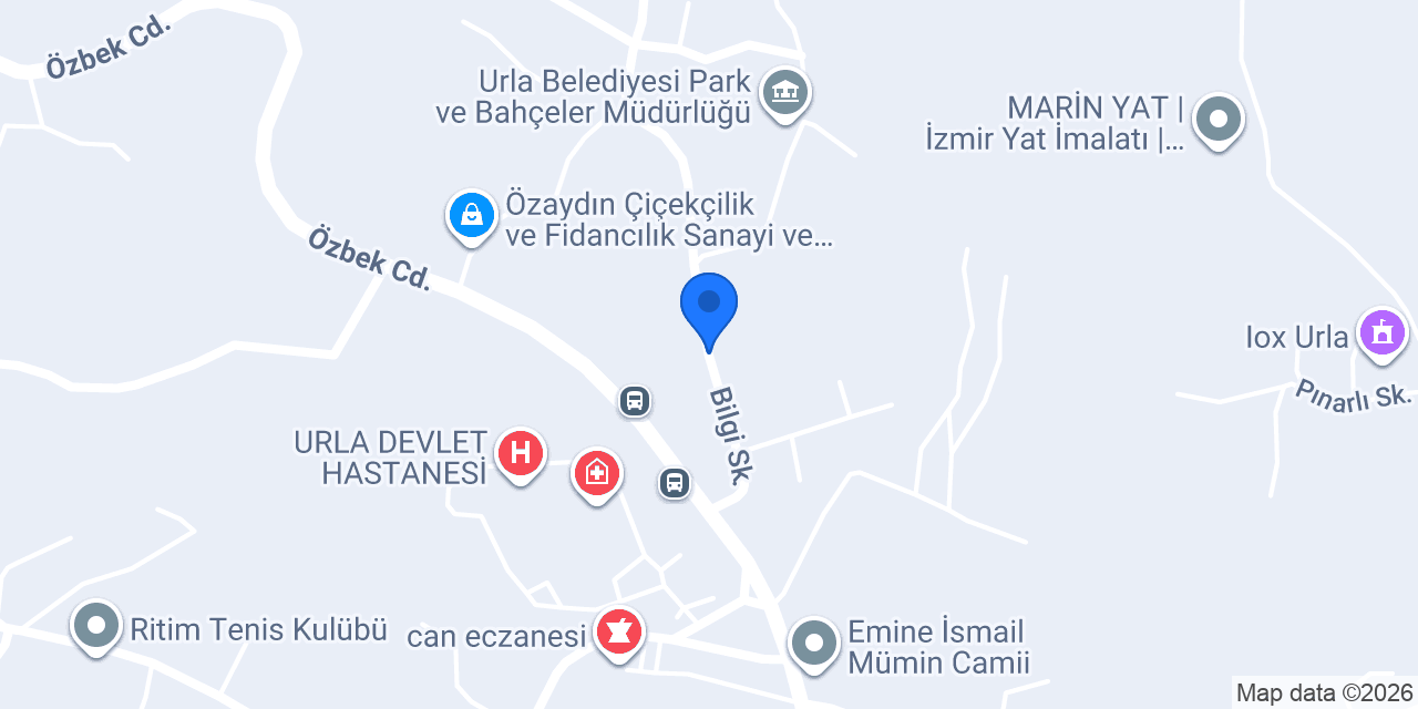 Batıbeton Urla Tesisi konumu