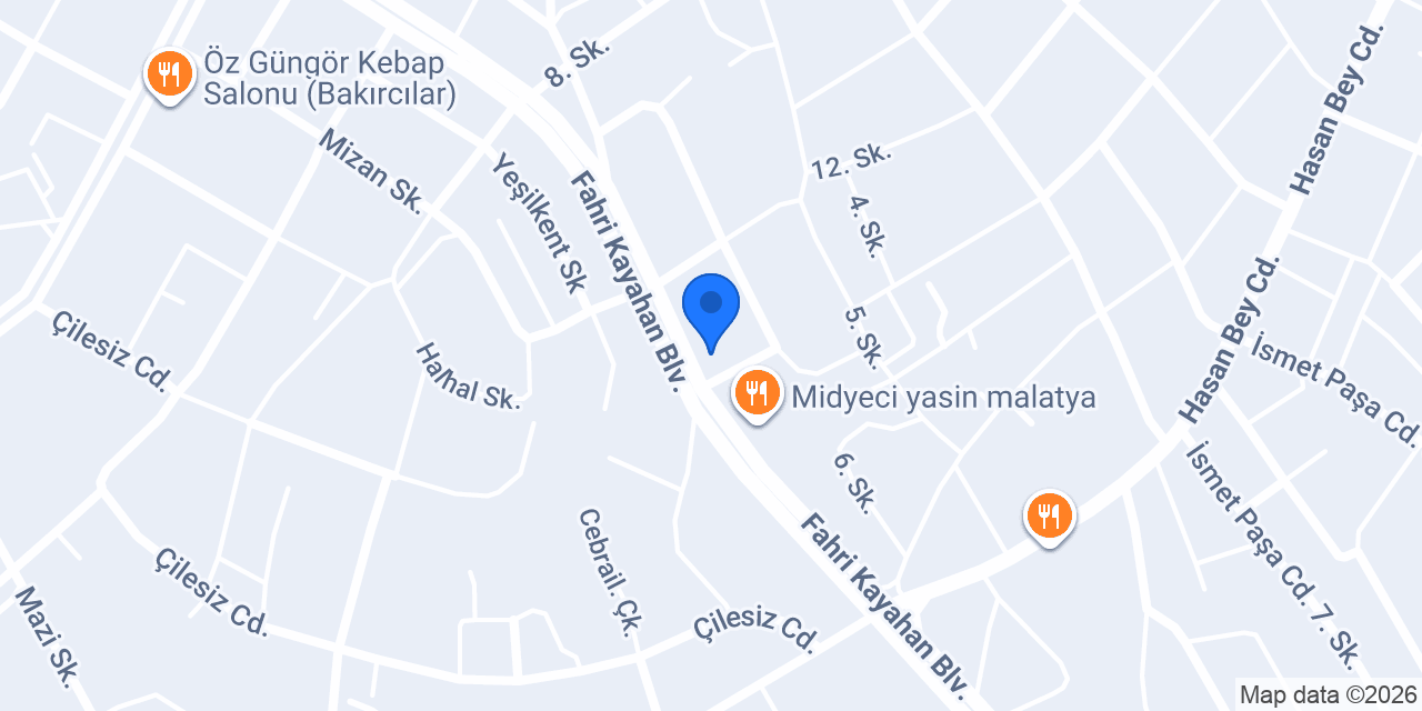 Malatya Levent Börek konumu