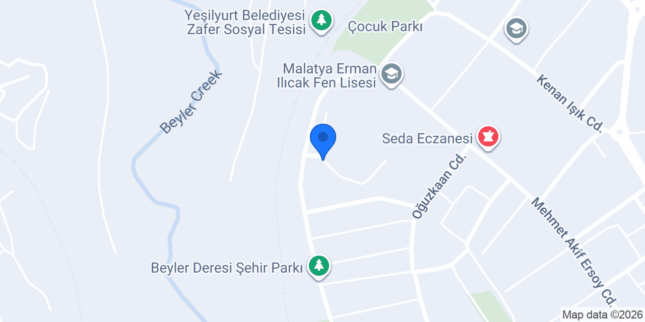 Malatya Fen Lisesi Pansiyonu konumu