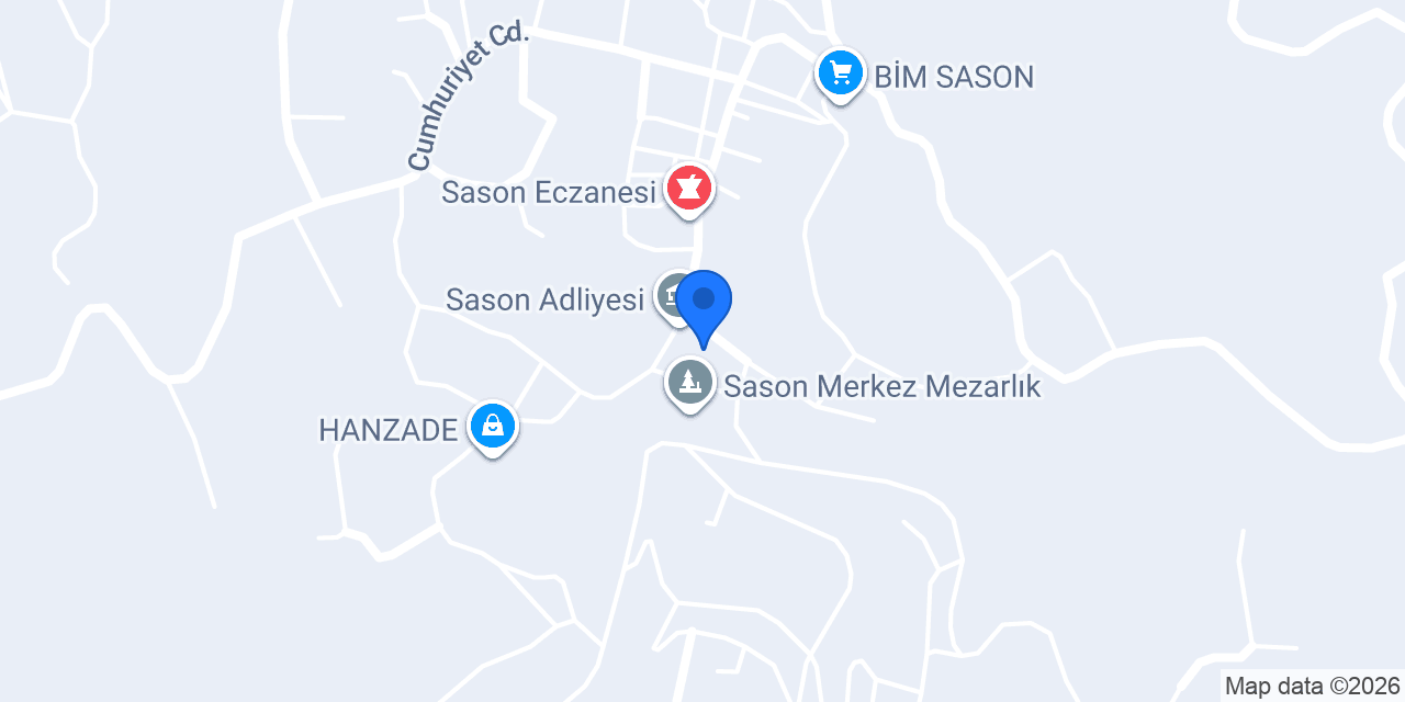 Sason Toplum Sağlığı Merkezi konumu