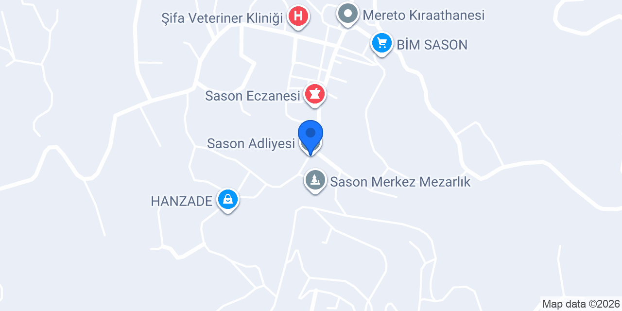 Sason Adliyesi konumu