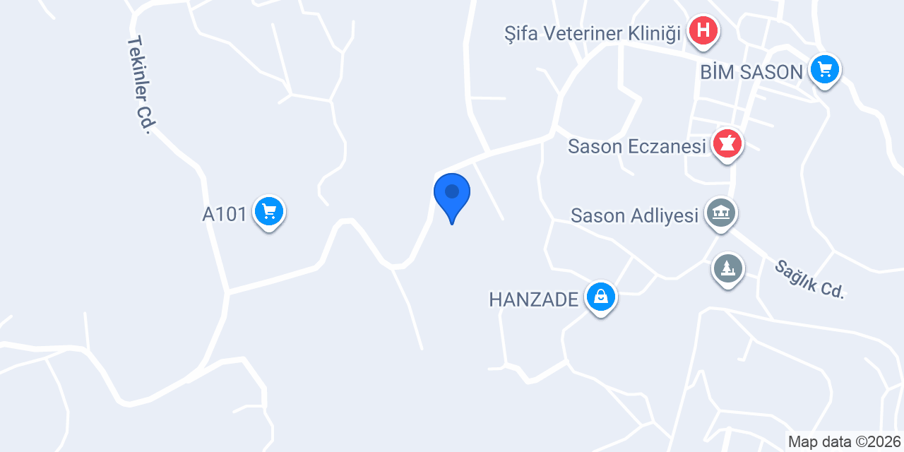 Kızılay-sason Şubesi konumu