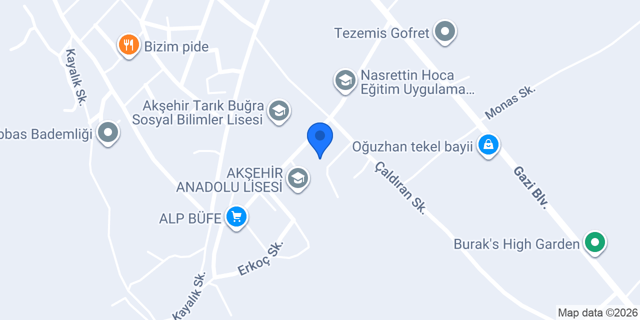 Anadolu Lisesi Spor Salonu konumu
