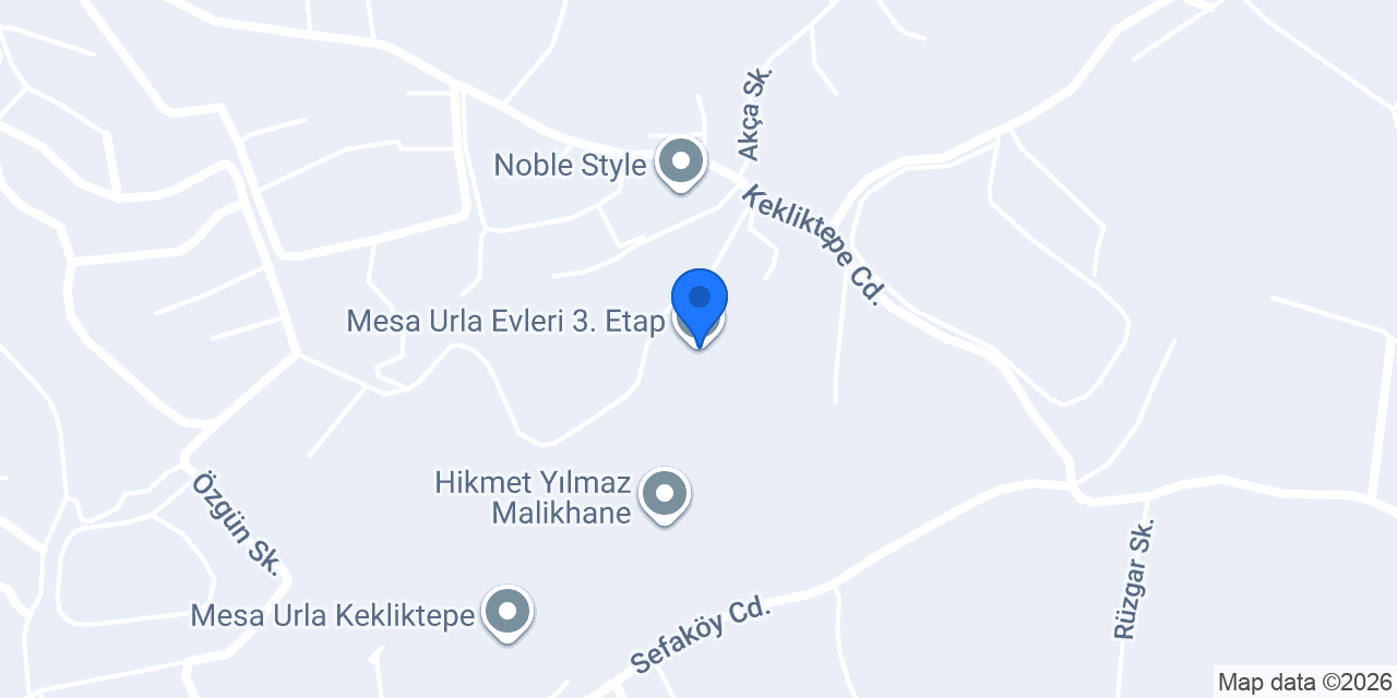 Mesa Urla Evleri 3. Etap konumu