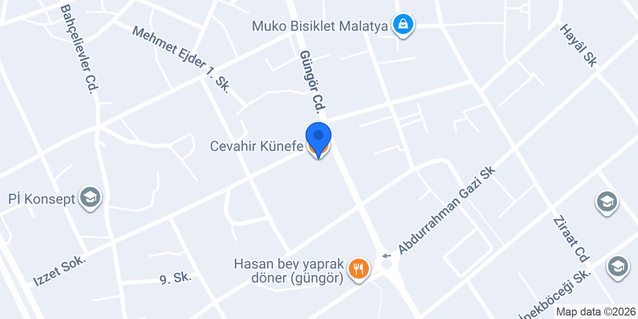 Cevahir Künefe konumu