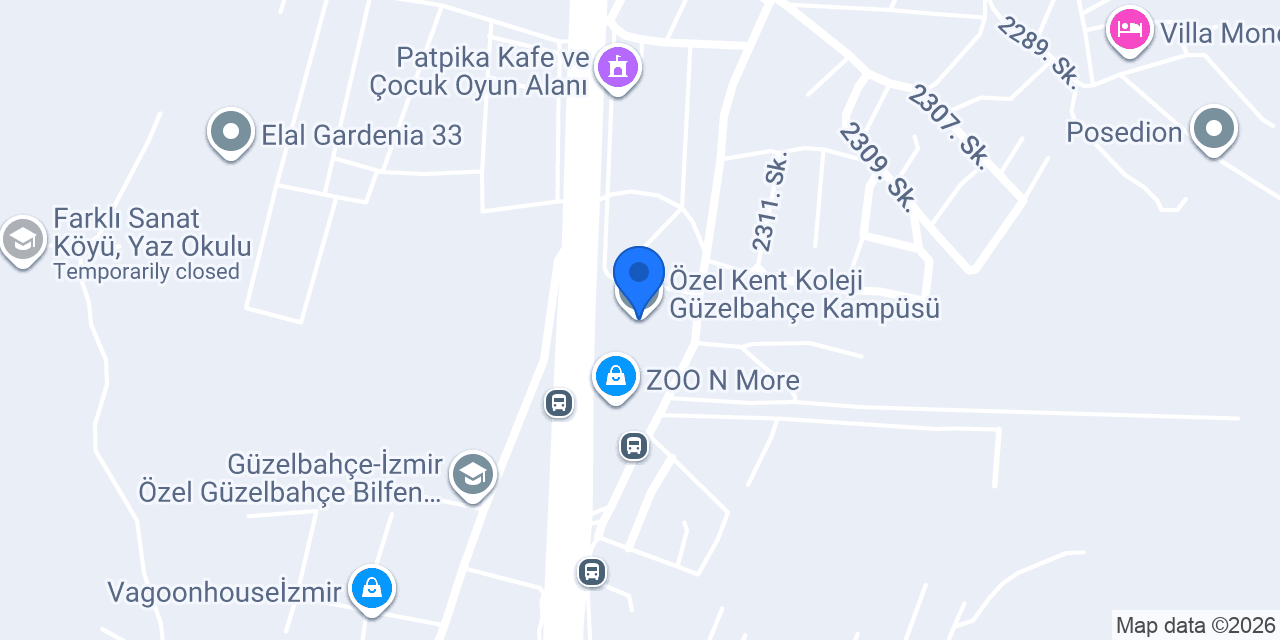 Özel Kent Koleji Güzelbahçe Kampüsü konumu