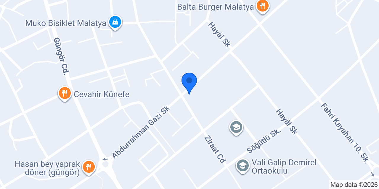 E&K Store Malatya konumu