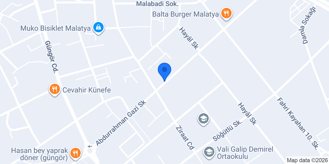 Hocalara Geldik Başarı Merkezi Malatya konumu