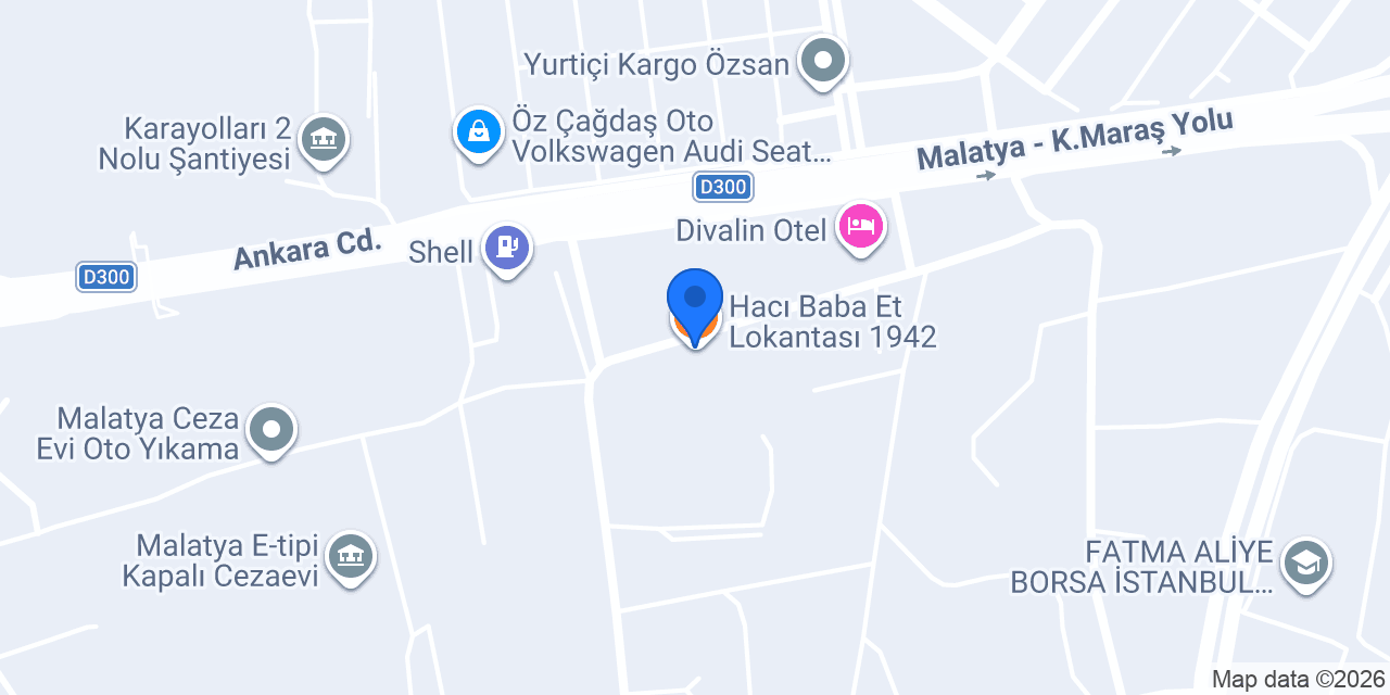 Malatya Saray Havuzbaşı Restorant konumu