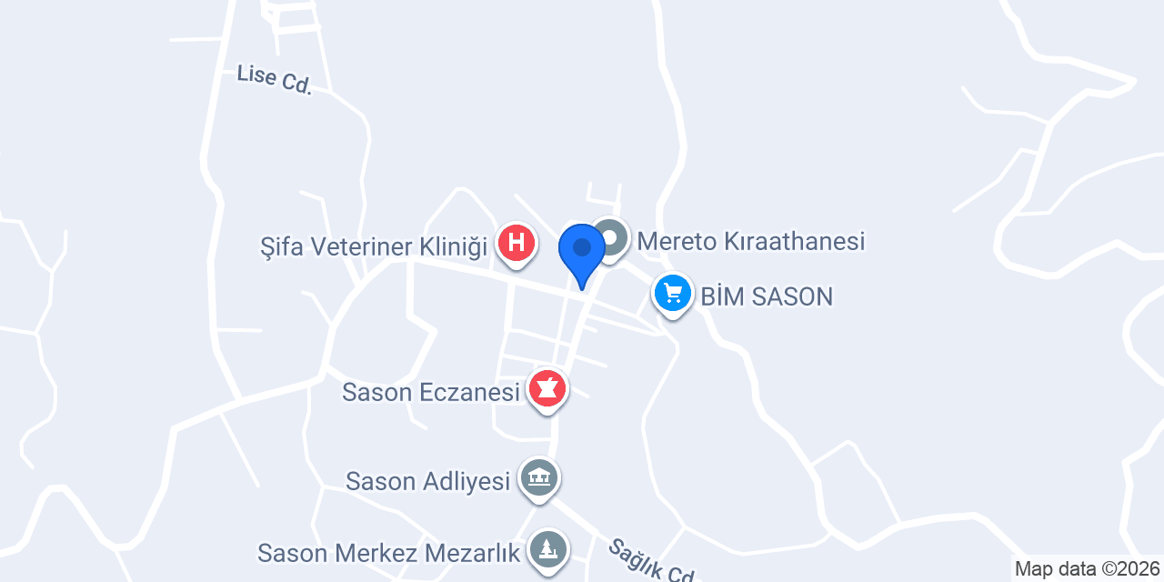 Sason duşakabin konumu