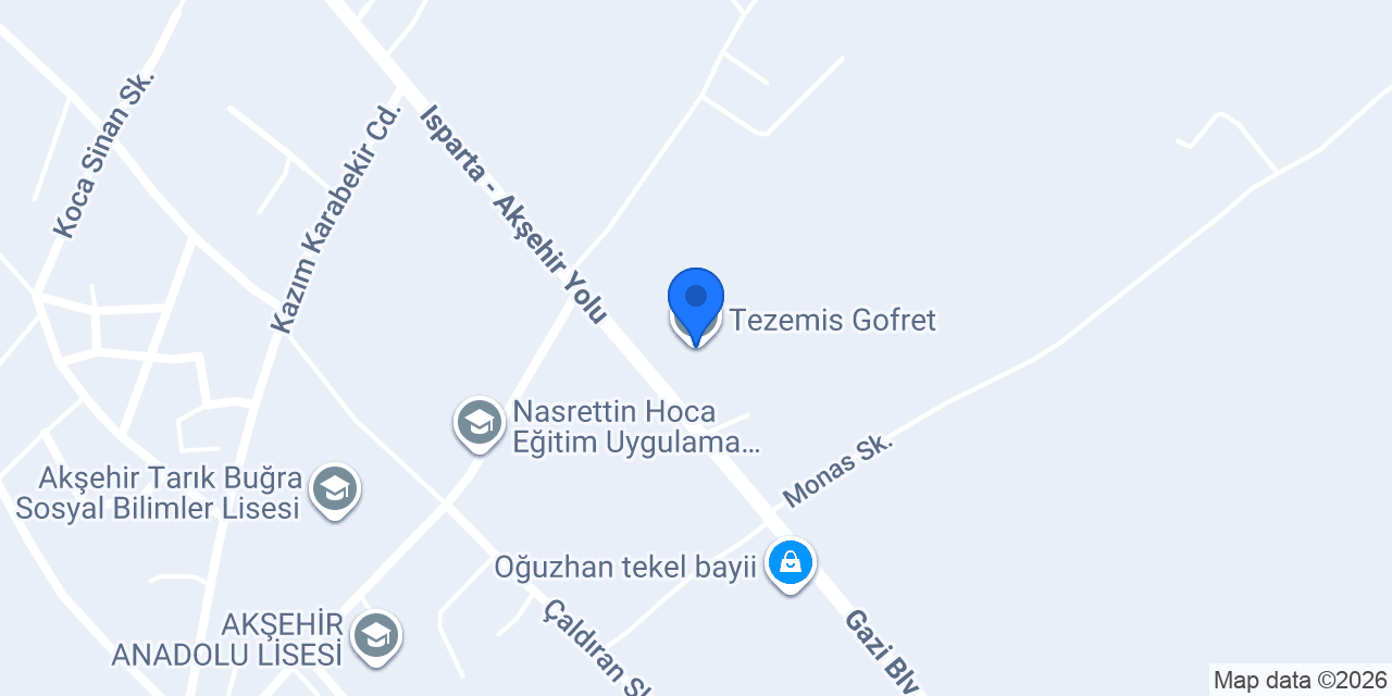 Tezemis Gofret konumu
