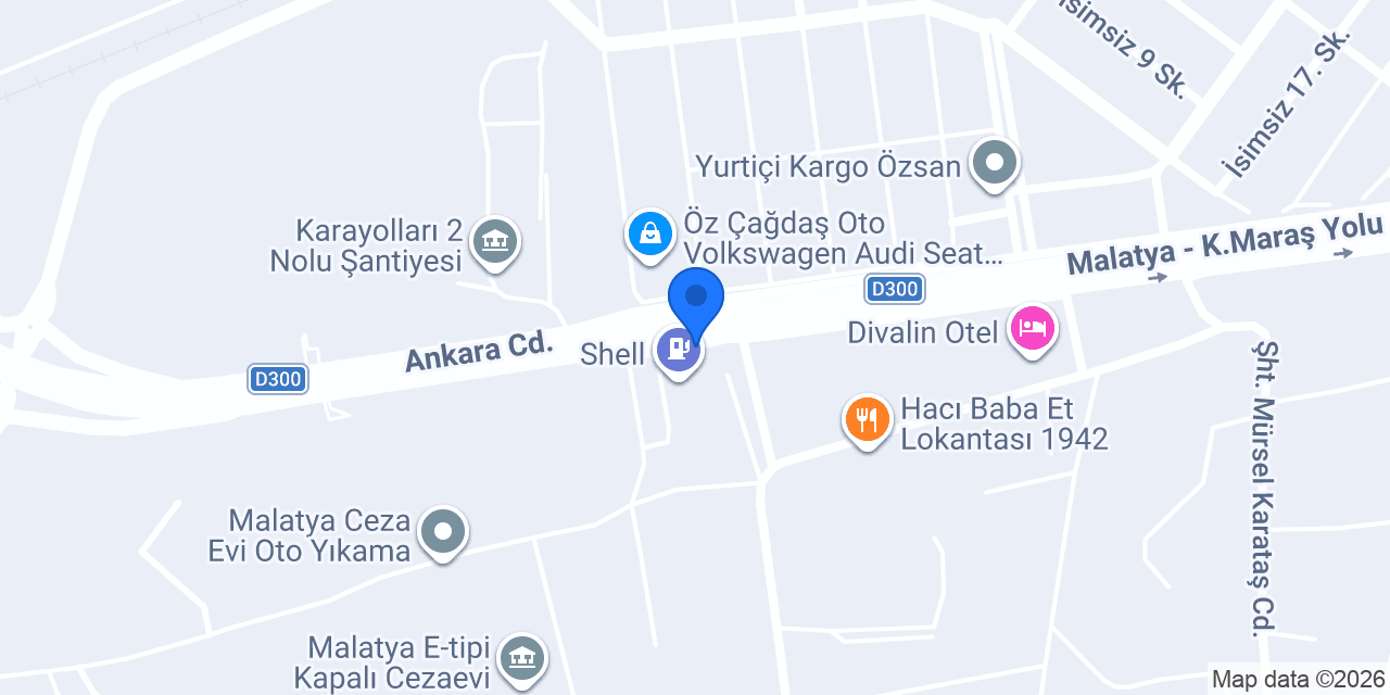 Hanzade Düğün Salonu Malatya konumu