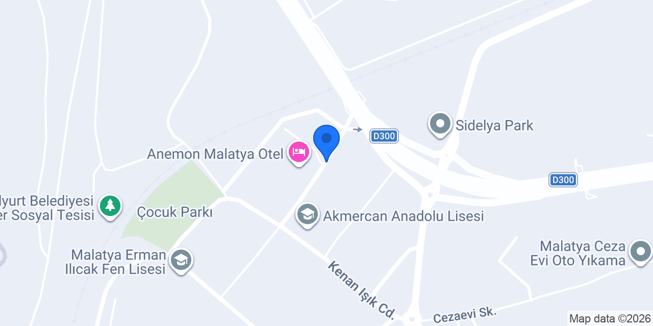Malatya Anemon Taksi konumu