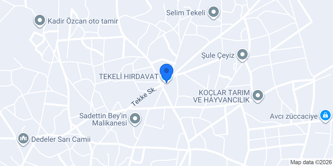 TEKELİ HIRDAVAT konumu