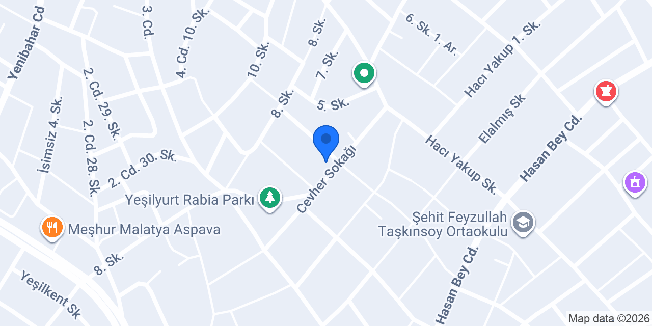 Malatya Erkan Hoca İngilizce Özel Ders konumu
