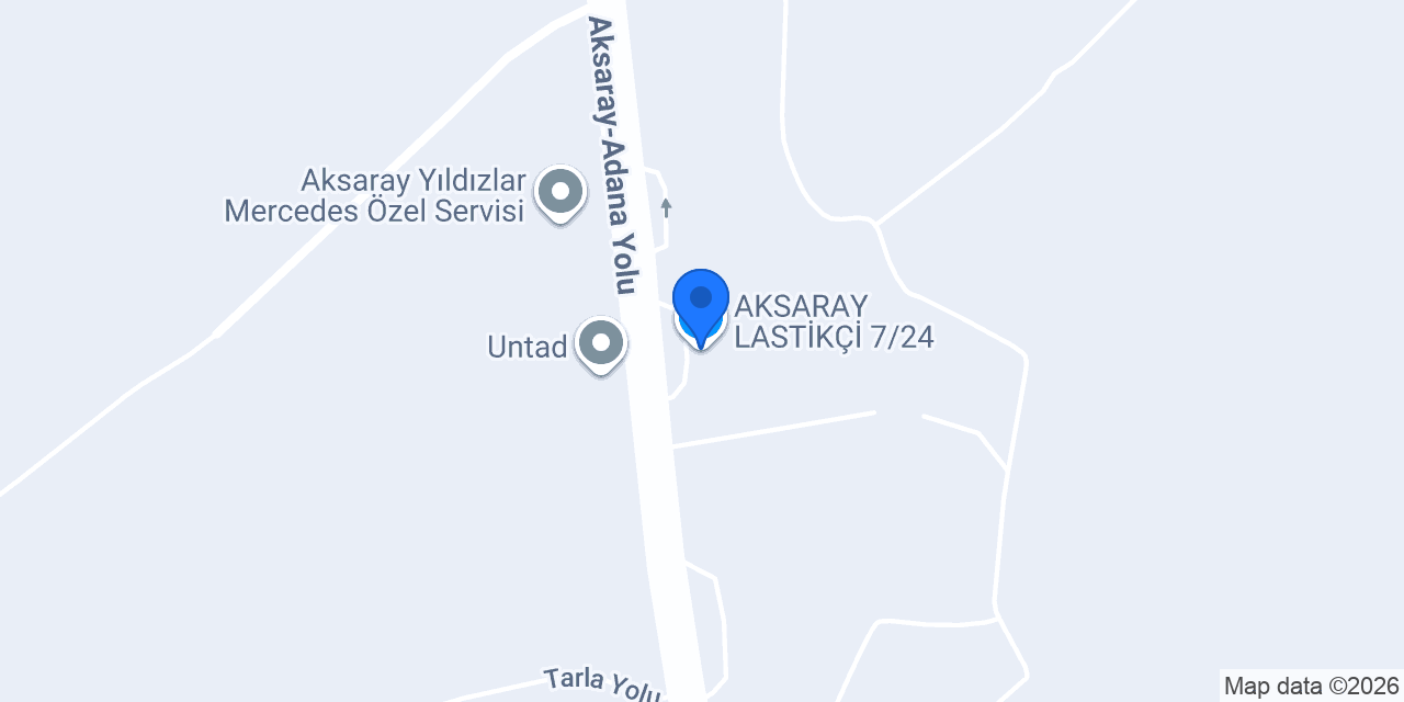 AKSARAY LASTİKÇİ 7/24 konumu