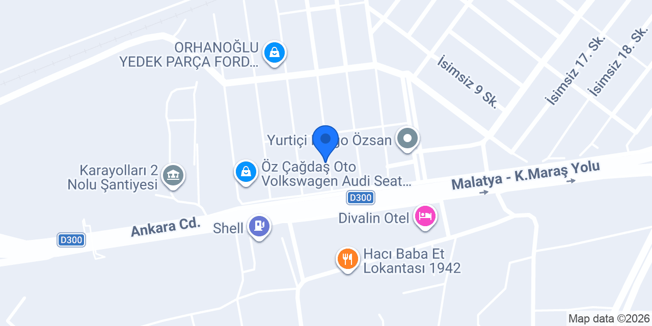 Özçağrı Mühendislik Malatya Şube konumu