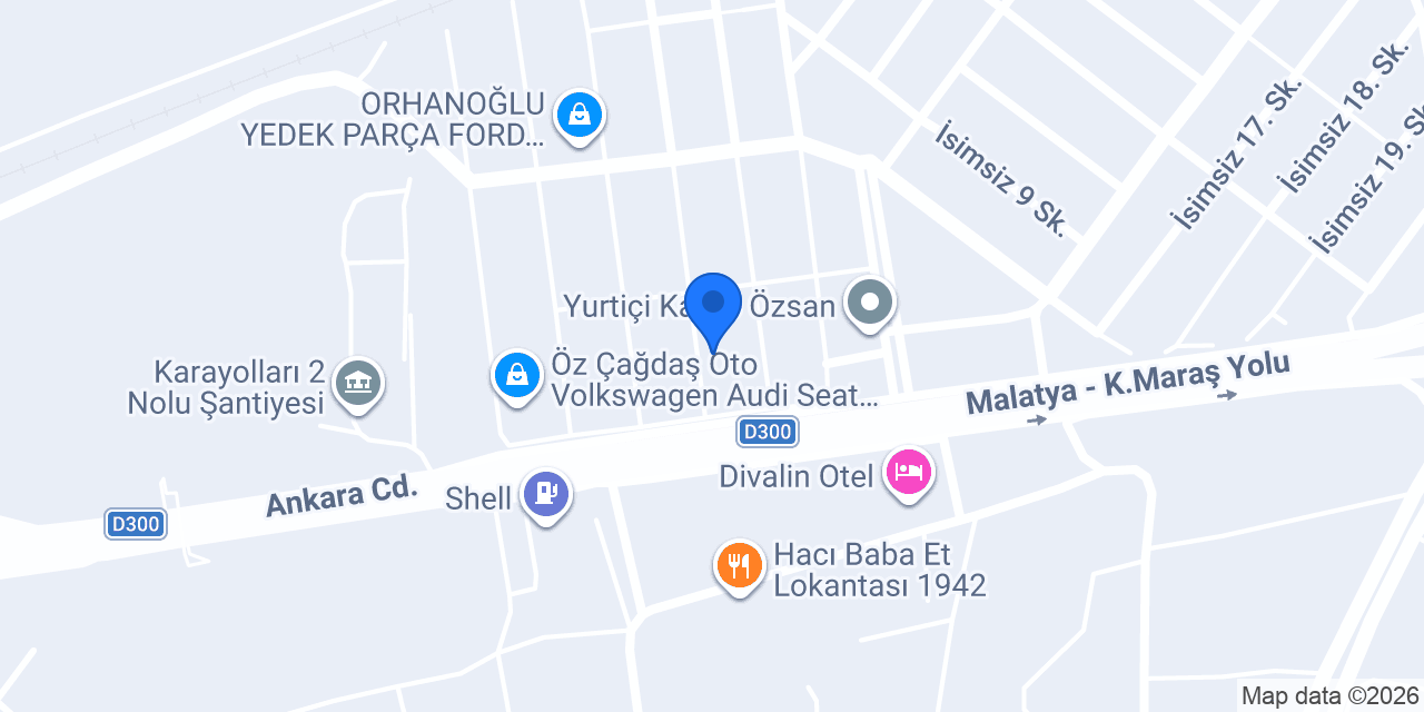 Batursan oto servis konumu