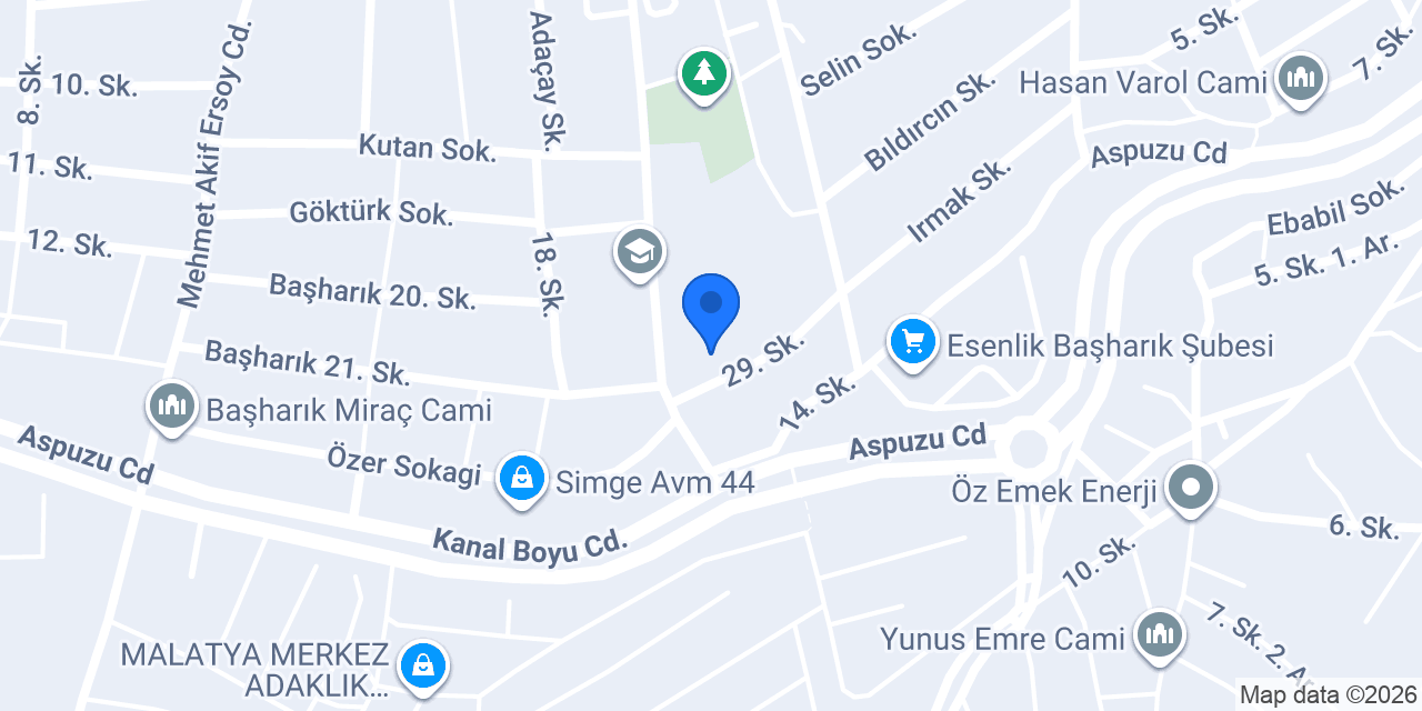 İnönü İlkokulu konumu