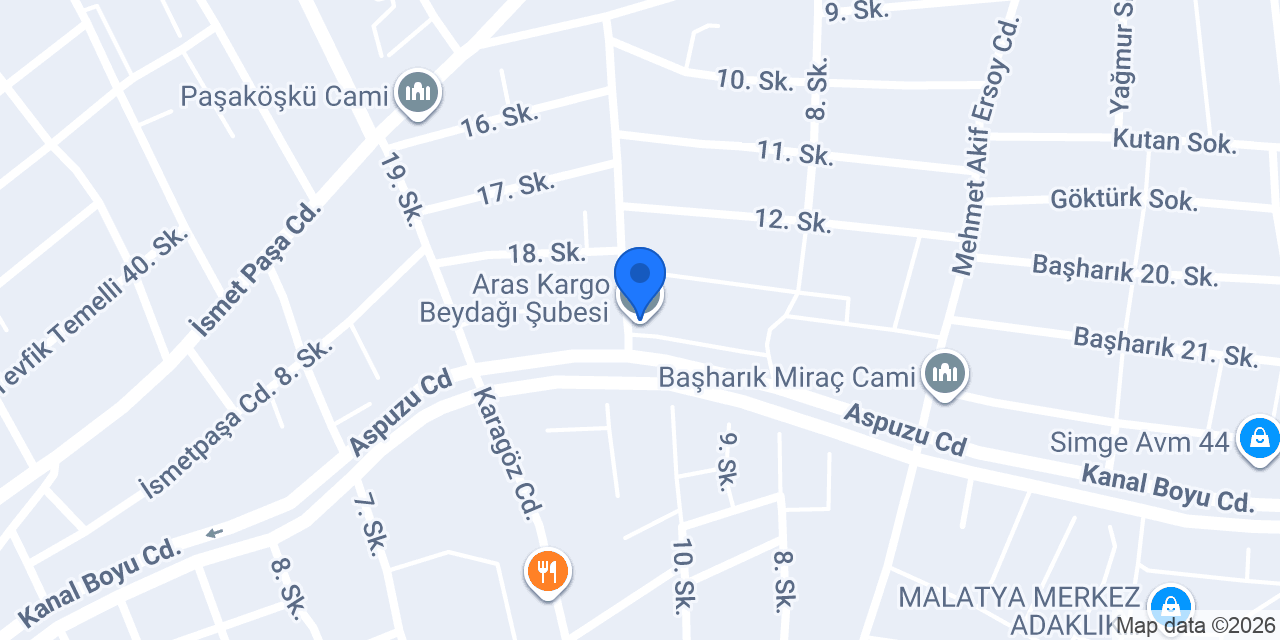 Aras Kargo Beydağı Şubesi konumu