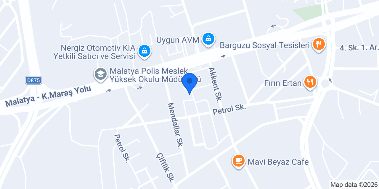 Malatya bostanbaşı Akkent pide fırını konumu