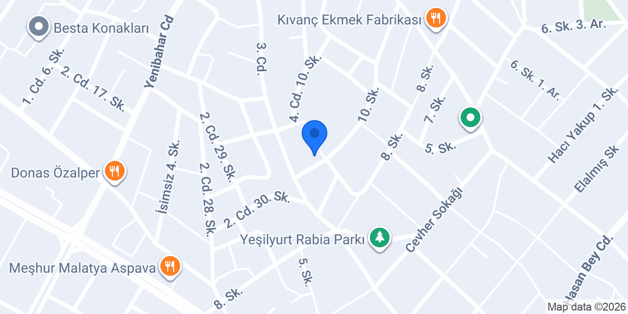 Yeşilay Danışmanlık Merkezi (YEDAM) Malatya konumu