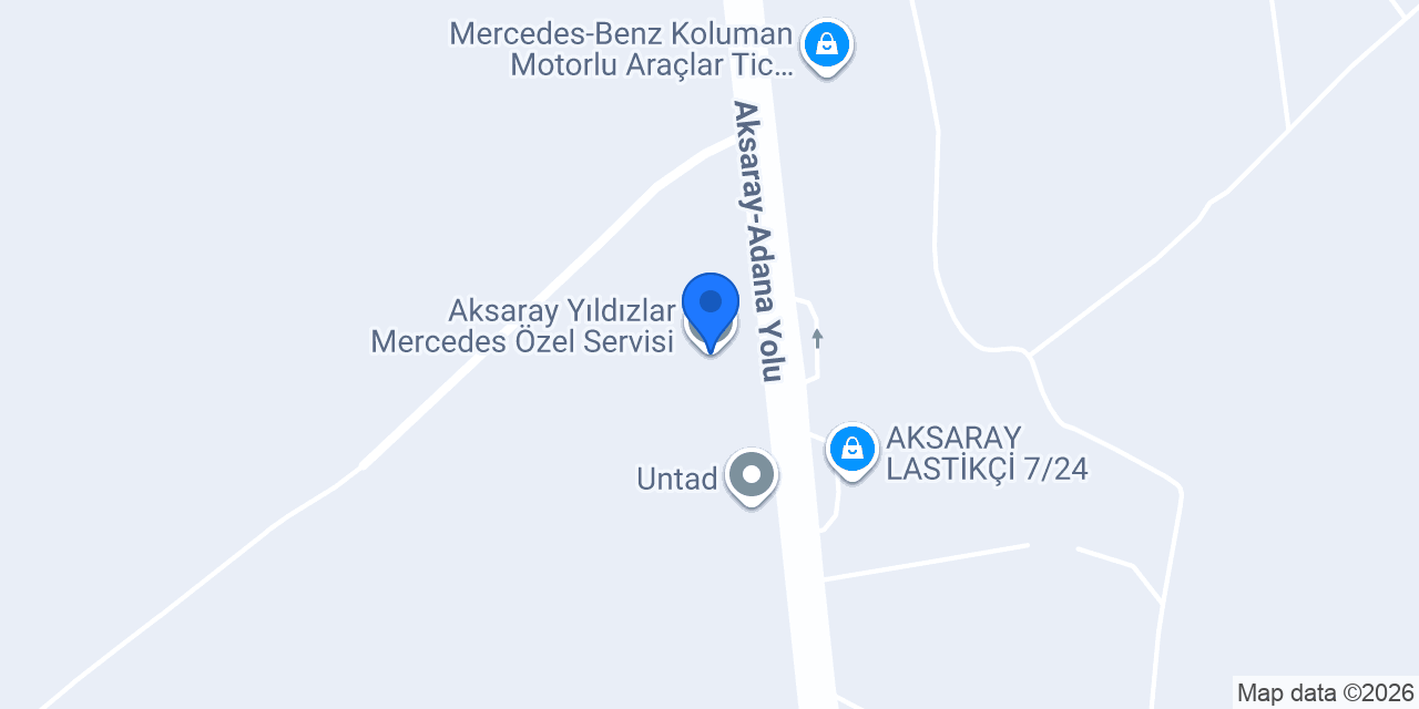 Aksaray Yıldızlar Mercedes Özel Servisi konumu