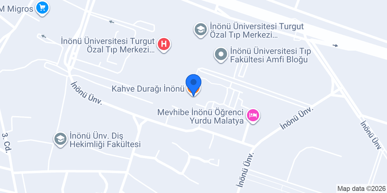 Kahve Durağı İnönü konumu