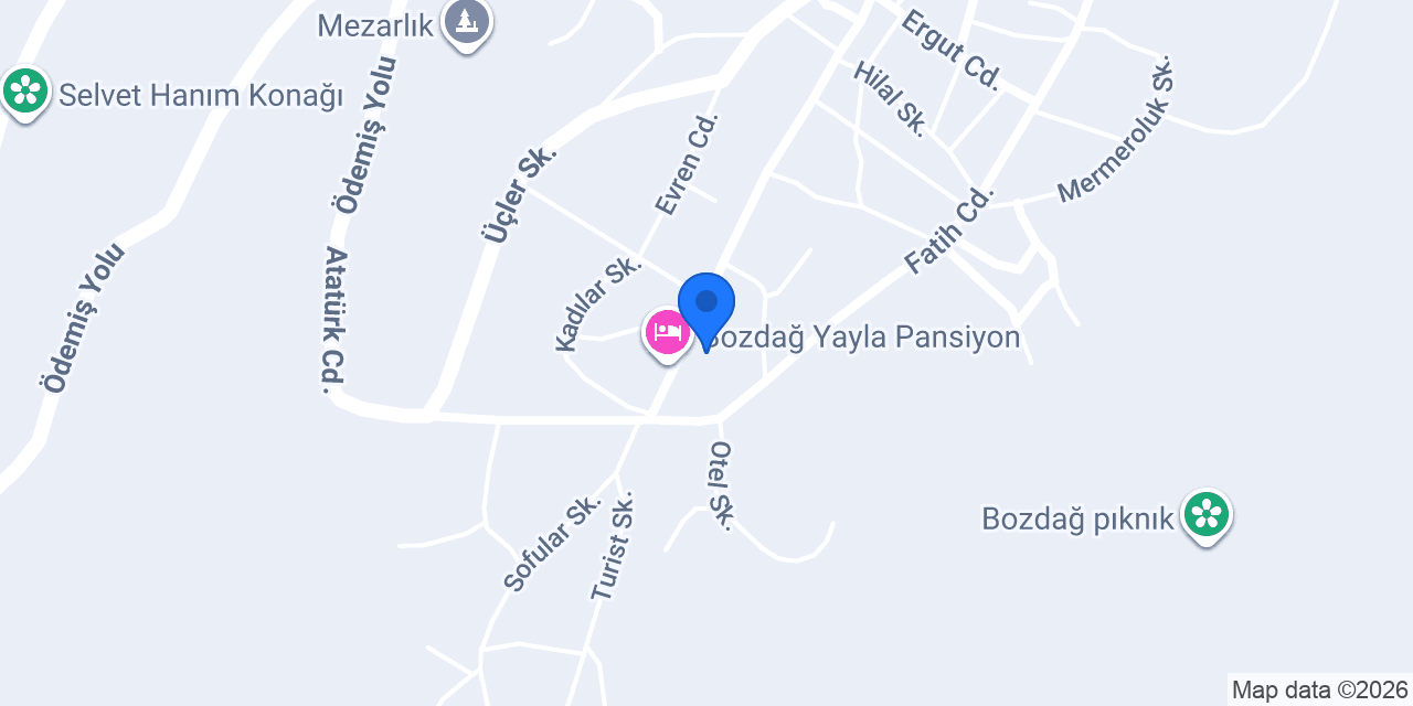 Bozdağ Yayla Butik Otel konumu