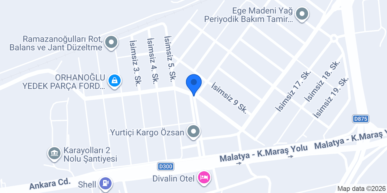 İnci Oto konumu