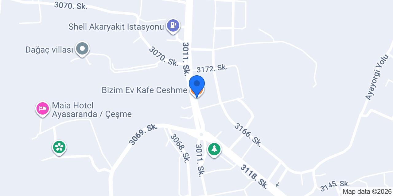 Bizim Ev Kafe Ceshme konumu