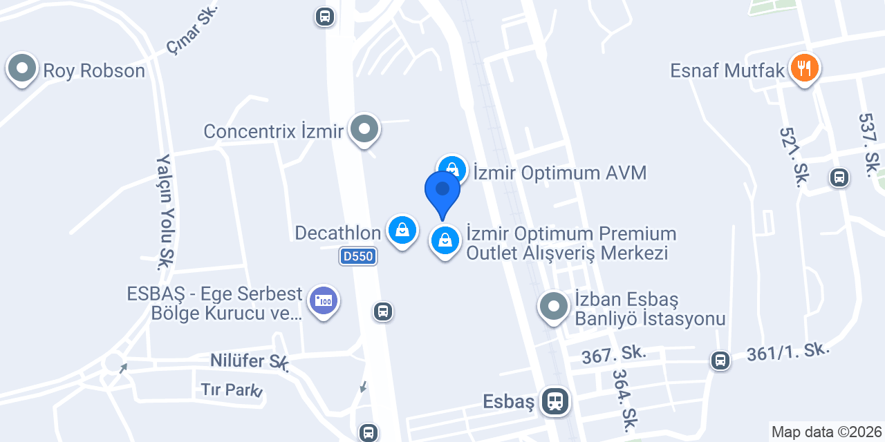 Touristica İzmir Optimum AVM konumu