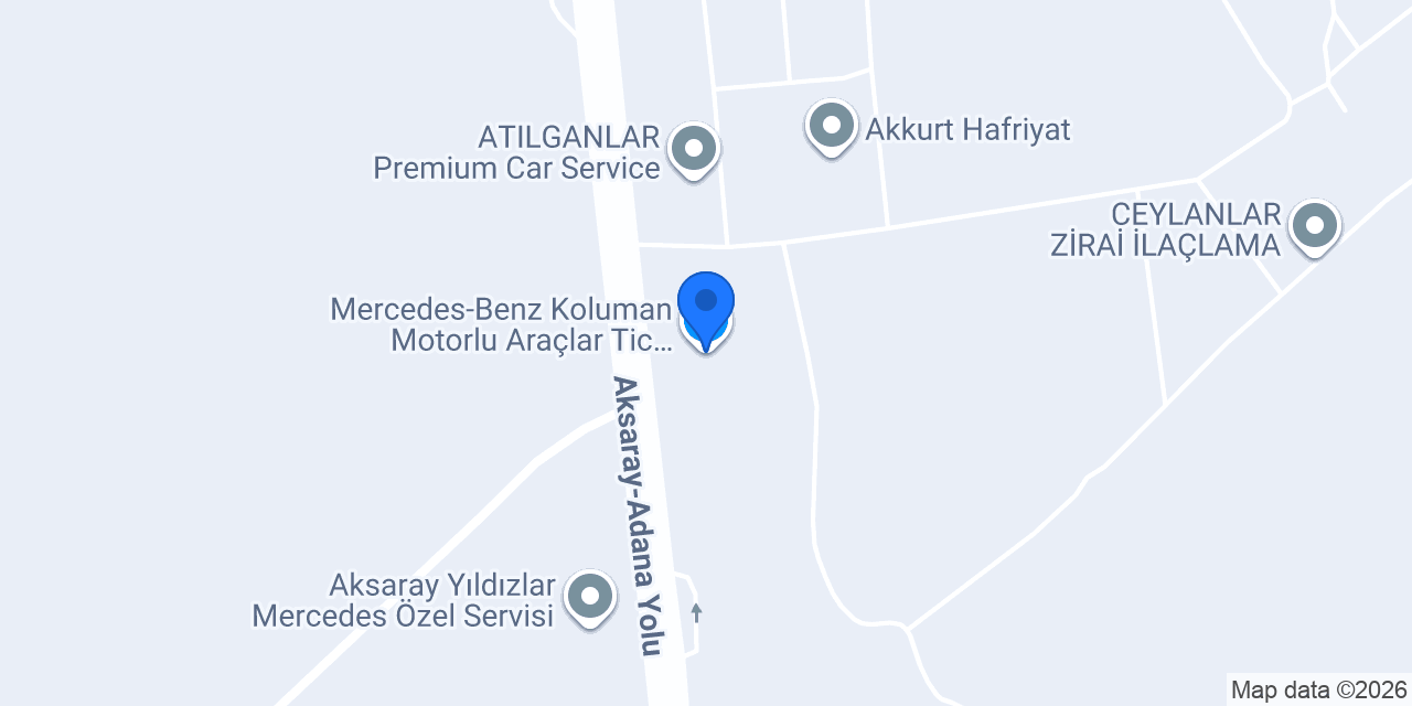 Mercedes-Benz Koluman Motorlu Araçlar Tic.San.A.Ş. Aksaray Şubesi konumu
