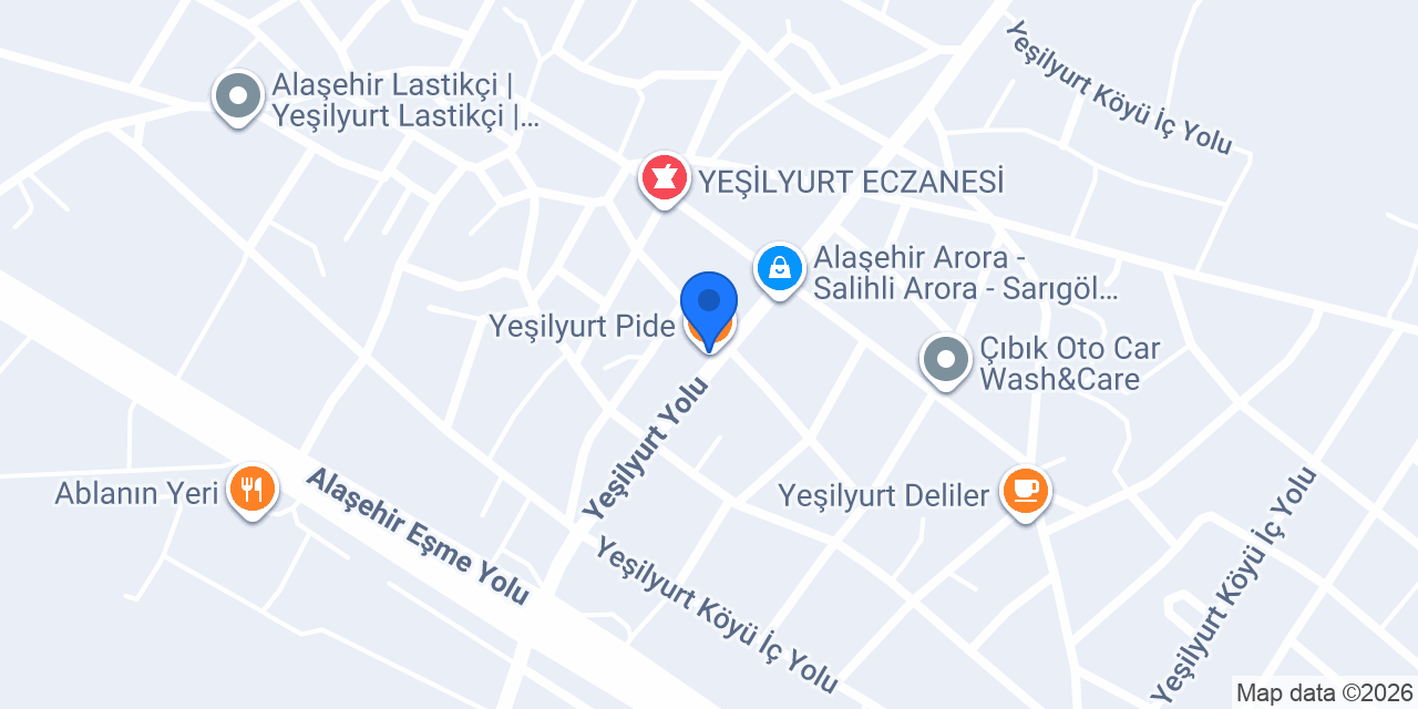Yeşilyurt Pide konumu