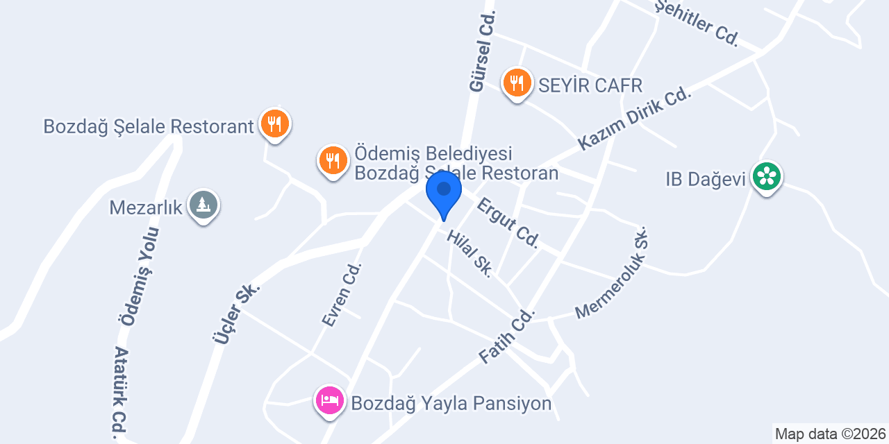 Yayla Yemek Salonu konumu