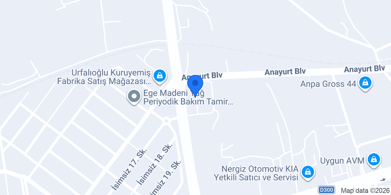 Asma Tavan konumu