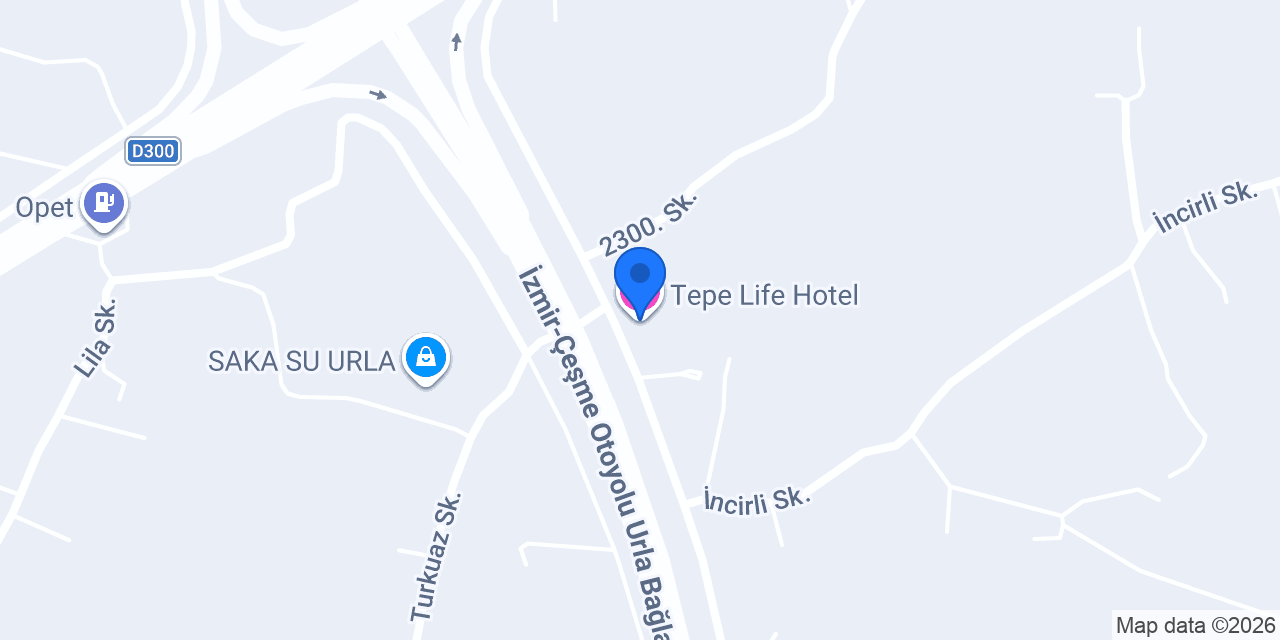 Tepe Life Hotel konumu