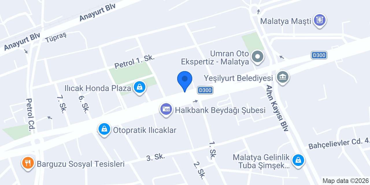 Akbank - Beydağı Malatya Şubesi konumu