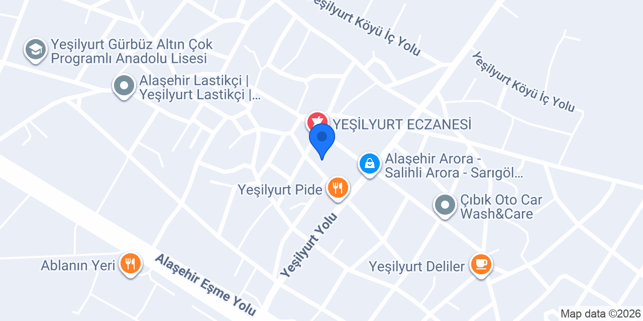 Yeşilyurt Aile Sağlık Merkezi konumu