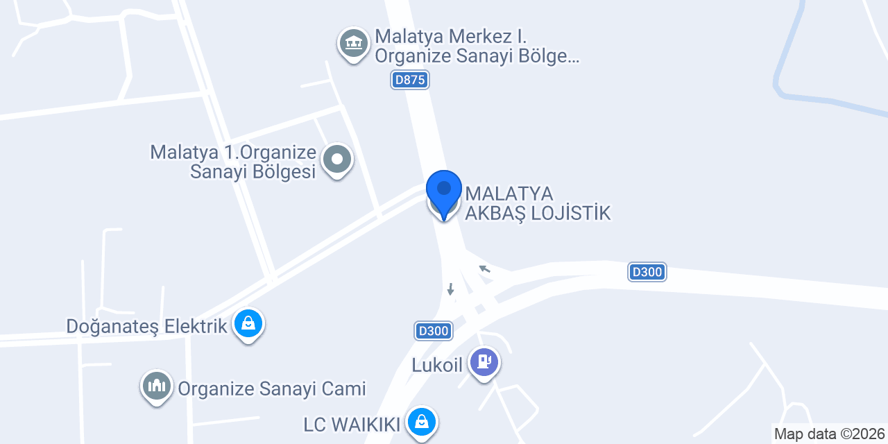MALATYA AKBAŞ LOJİSTİK konumu