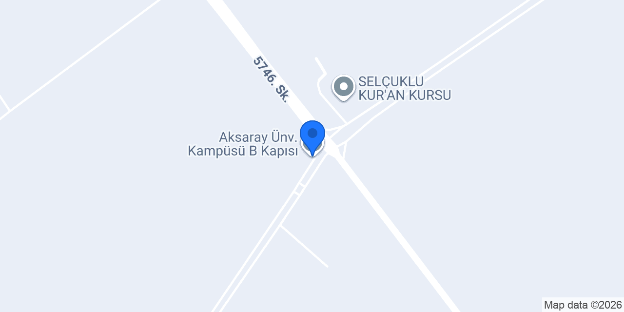 Aksaray Üniversitesi Kampüsü B Kapısı konumu